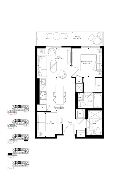 A black and white image of a floor plan for a house.